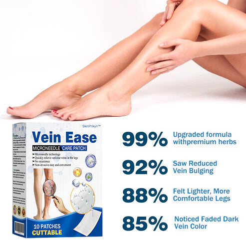 š„Time-Limited Offer -SkinPrikyn⢠Vein Ease Microneedle Care Patch - Cuttable (For Spider Veins, Varicose Veins, Swelling & Leg Fatigue)