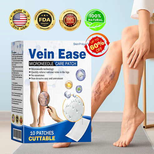 š„Time-Limited Offer -SkinPrikyn⢠Vein Ease Microneedle Care Patch - Cuttable (For Spider Veins, Varicose Veins, Swelling & Leg Fatigue)