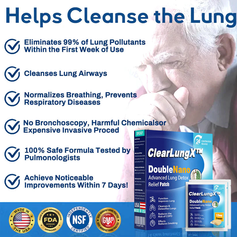 😽✨𝐎𝐟𝐟𝐢𝐜𝐢𝐚𝐥 𝐒𝐭𝐨𝐫𝐞:ClearLungX™ 𝐃𝐨𝐮𝐛𝐥𝐞𝐍𝐚𝐧𝐨 𝐀𝐝𝐯𝐚𝐧𝐜𝐞𝐝 𝐋𝐮𝐧𝐠 𝐃𝐞𝐭𝐨𝐱 𝐑𝐞𝐥𝐢𝐞𝐟 𝐏𝐚𝐭𝐜𝐡✨𝐅𝐃𝐀 𝐀𝐩𝐩𝐫𝐨𝐯𝐞𝐝