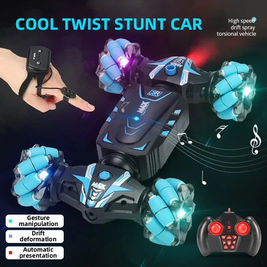 RC Car Toy Gesture Sensing Spray Twisting Stunt Drift Car Radio Remote Controlled Cars RC 4Wd Toys Children Boy Gift