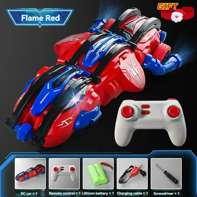 Drift Rolling 360 Remote Control Stunt Car 2.4G Impact Resistant High-speed Driving 6 Wheel Rolling Children Drift Rc Car Toy