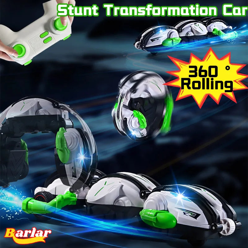 Drift Rolling 360 Remote Control Stunt Car 2.4G Impact Resistant High-speed Driving 6 Wheel Rolling Children Drift Rc Car Toy