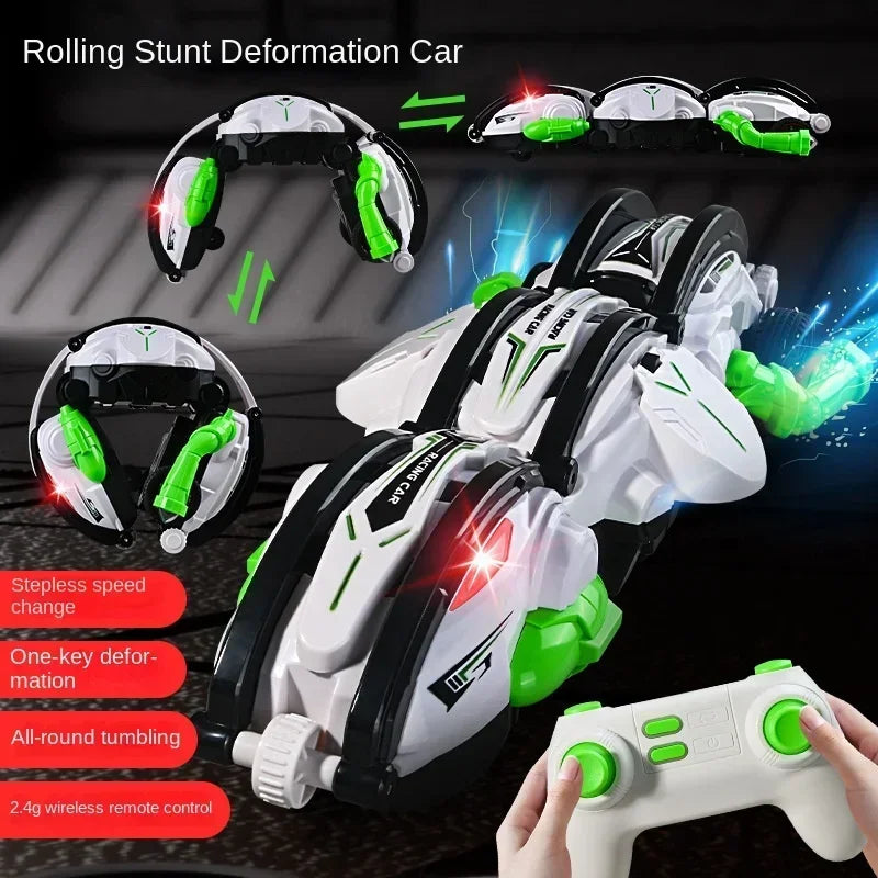Drift Rolling 360 Remote Control Stunt Car 2.4G Impact Resistant High-speed Driving 6 Wheel Rolling Children Drift Rc Car Toy
