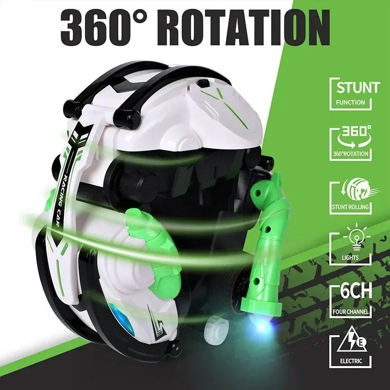 Drift Rolling 360 Remote Control Stunt Car 2.4G Impact Resistant High-speed Driving 6 Wheel Rolling Children Drift Rc Car Toy