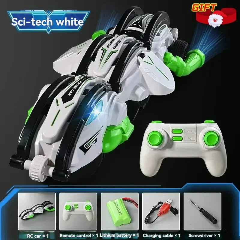 Drift Rolling 360 Remote Control Stunt Car 2.4G Impact Resistant High-speed Driving 6 Wheel Rolling Children Drift Rc Car Toy