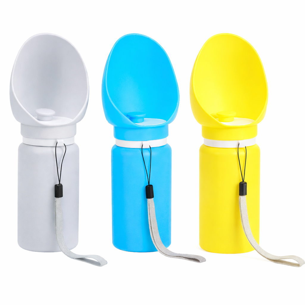 Dog accompanies outdoor portable travel foldable kettle