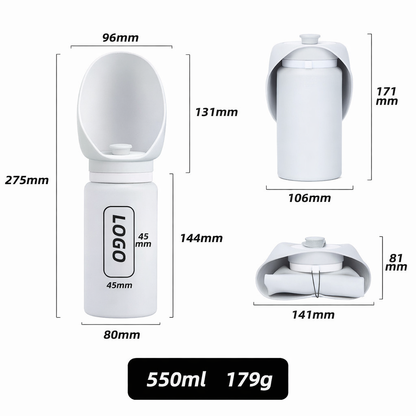 Dog accompanies outdoor portable travel foldable kettle